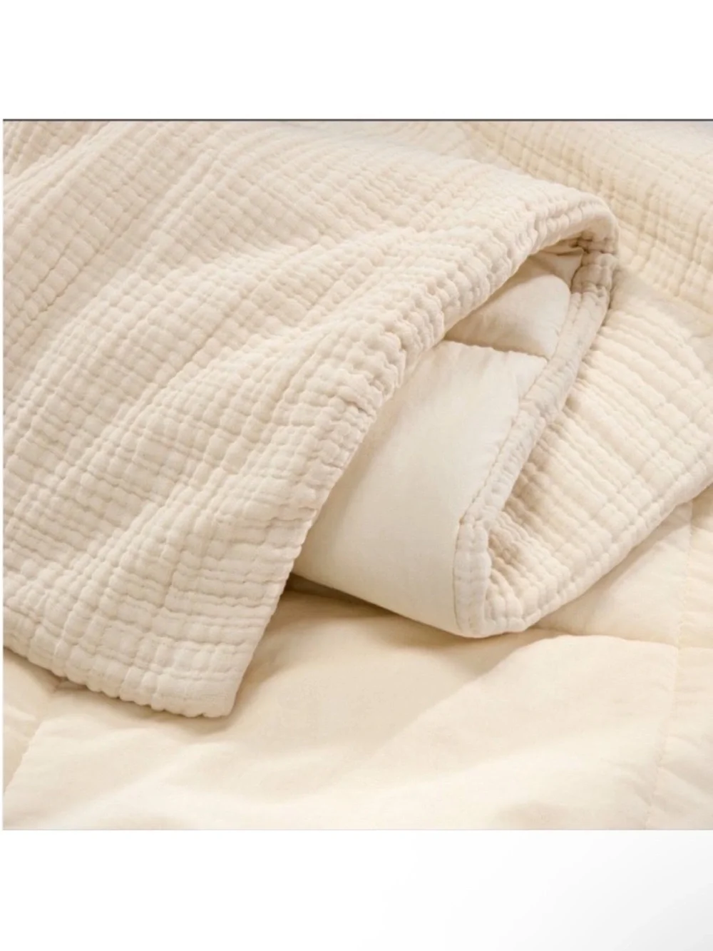 NWT Full/Queen Textured Chambray Comforter & Sham Set Natural - Casaluna - Picture 3 of 4